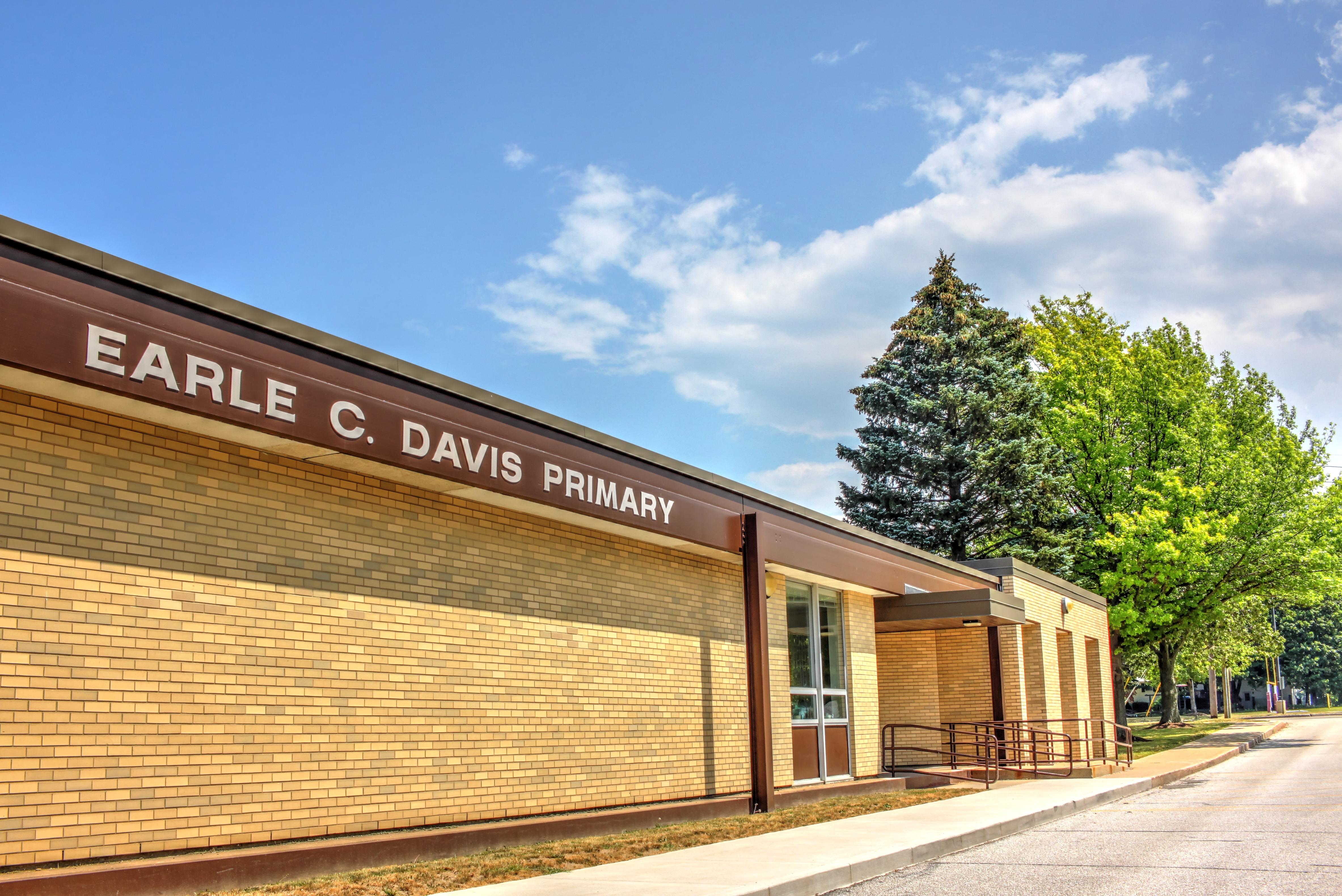 Outside view of the Earle C. Davis School