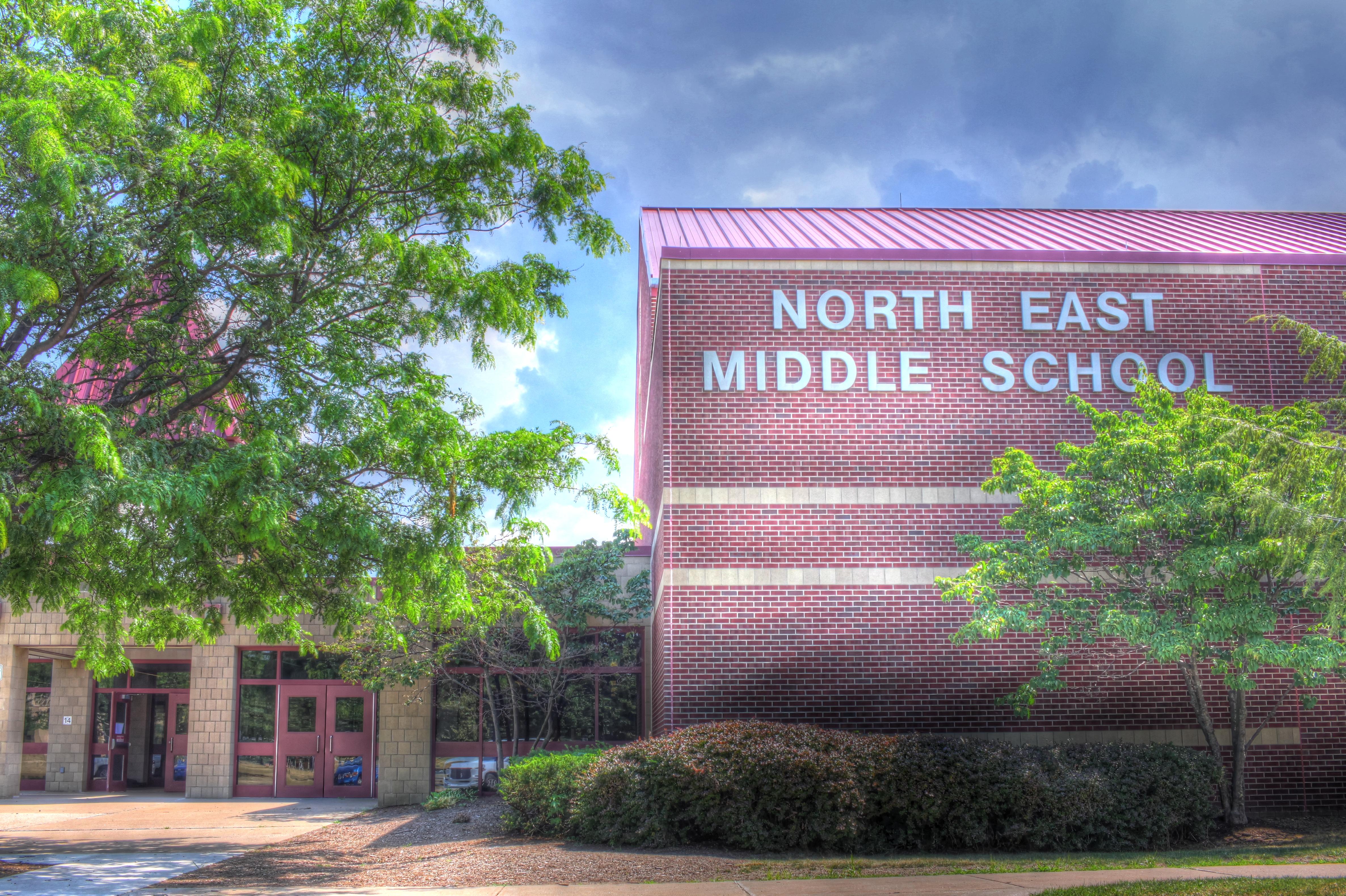 Outside view of the North East Middle School